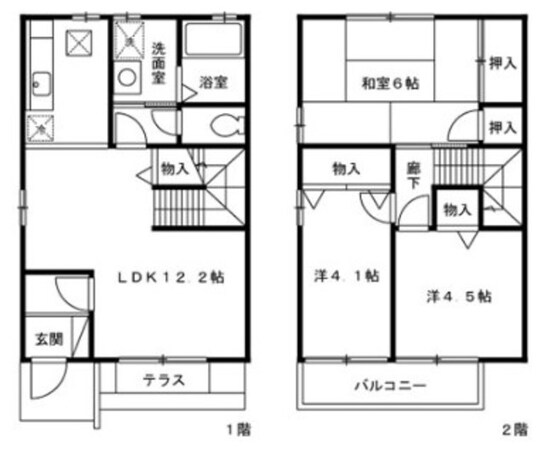 グレイス Bの物件間取画像